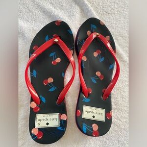 Kate Spade Red Cherry Print Sandals